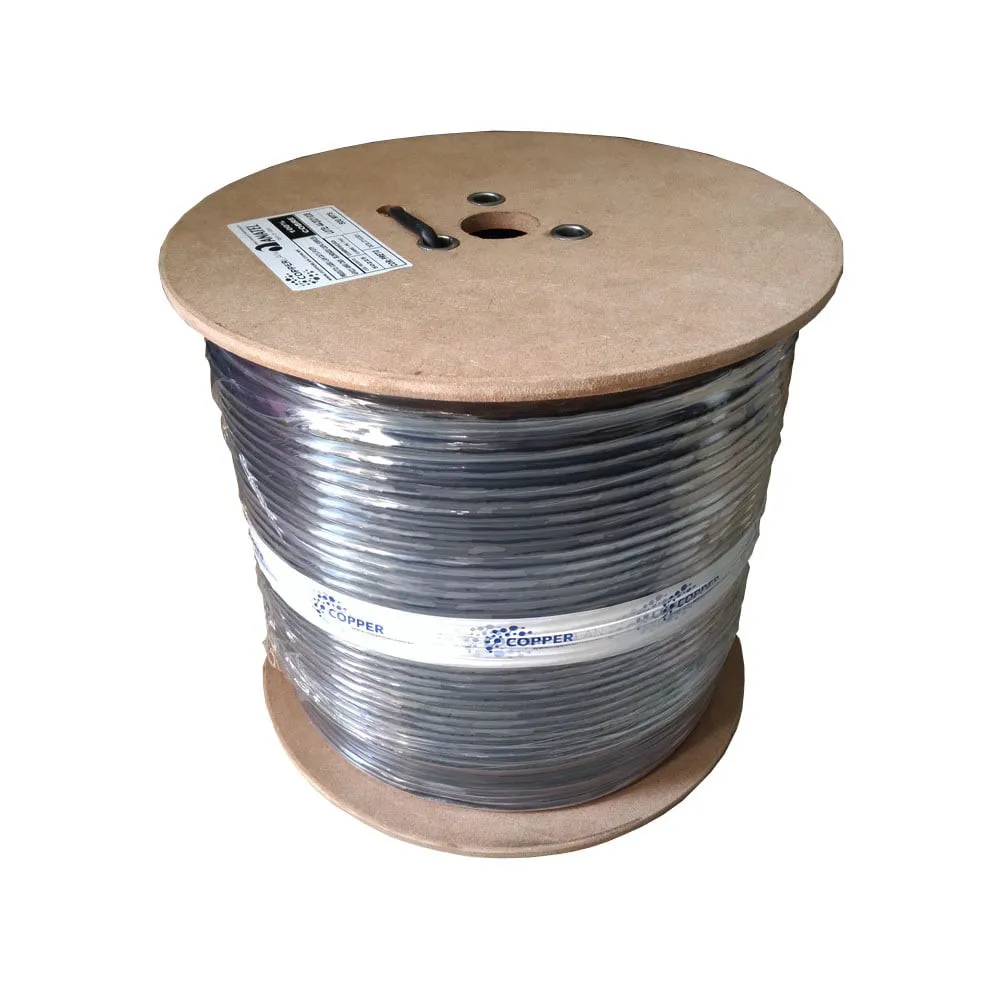 Cabo De Rede Blindado Dupla Capa Cat6 305mts Preto Anatel